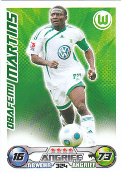 Obafemi Martins VfL Wolfsburg 2009/10 Topps MA Bundesliga #324